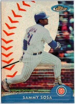 2000 Topps Finest Refractor Sammy Sosa Card 200 Cubs EBay