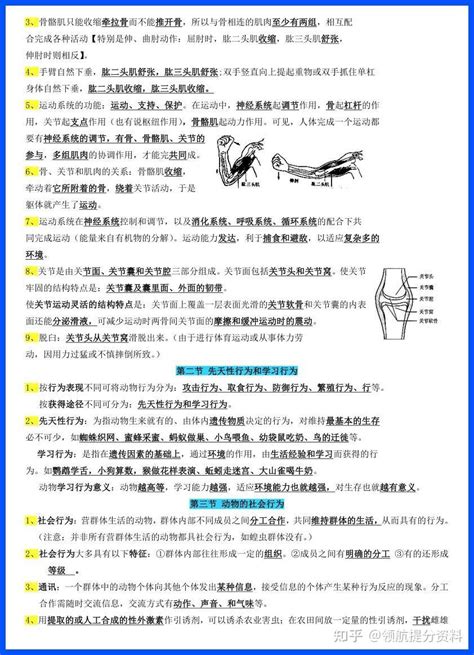 人教版生物八年级上册知识点总结（1） 知乎