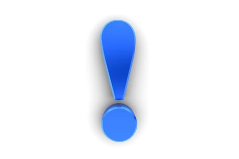 Exclamation Point 3d Blue Exclamation Mark Warnnig Sign Advice Symbol