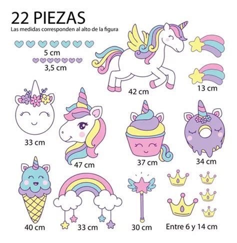 Vinilo Decorativo Infantil Unicornio Arcoiris M