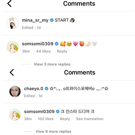 Eda 트와이스 🐯🐧 Michaeng 👩🏻‍🔬 On Twitter Somis Comments On Both Mina And