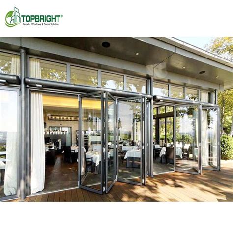 Guangdong Aluminum Bifold Doors Patio Accordion Sliding Folding Door