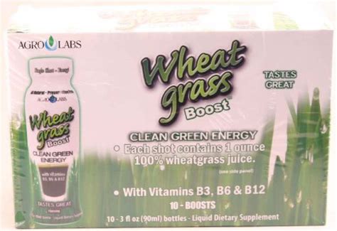 Juices Agro Labs Wheat Grass Boost 10 Bottles Of 3 Fl Oz Each