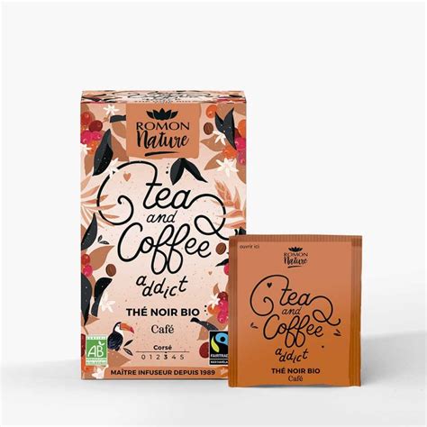 Th Noir Tea Coffee Addict Bio Sachets Romon Nature