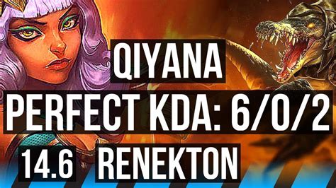 Qiyana Vs Renekton Mid Games Dominating Kr Master