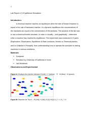 Lab Report Equilibrium Simulation Docx Lab Report