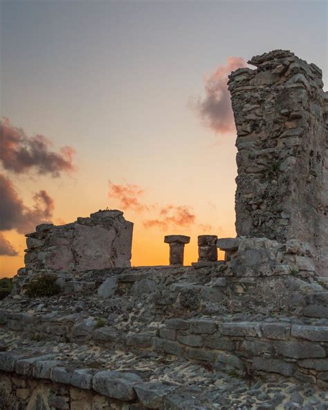 When you find yourself alone in the Tulum Ruins during sunset: Priceless