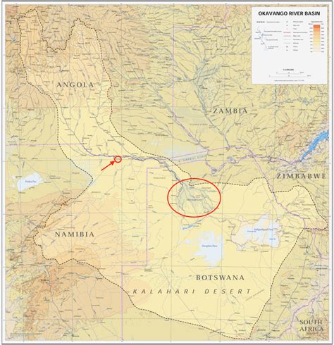 Okavango_River_Basin_map - Gondwana Safari Tour Operators
