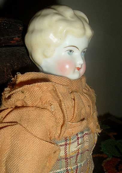 Elegant Antique Blonde China Head Large Doll DRESS Antique Price Guide Details Page
