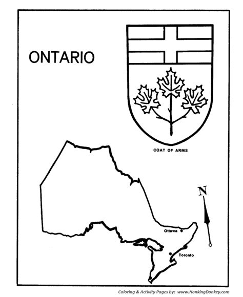 Ontario Flag Coloring Page Coloring Pages