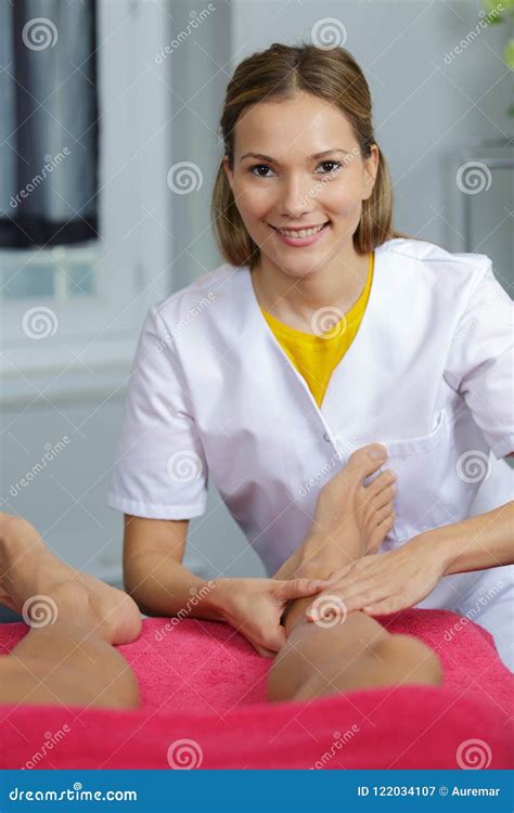 Foot Massage In Spa Salon Stock Image Image Of Female 122034107