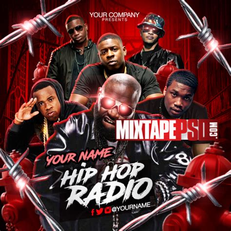 Mixtape Cover Template Hip Hop Radio 58 Graphic Design Mixtapepsds Com