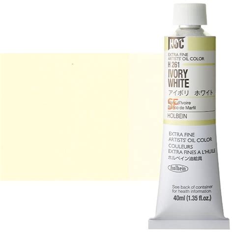 Holbein Extra Fine Artists Oil Color 40 Ml Tube Ivory White Jerry