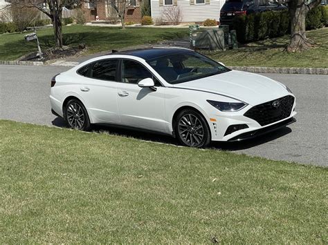 My first car purchase, 2021 Hyundai Sonata limited- Quartz White w ...