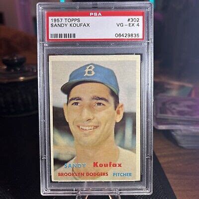 1957 Topps 302 Sandy Koufax PSA 4 VG EX BrooklynDodgers HOF EBay