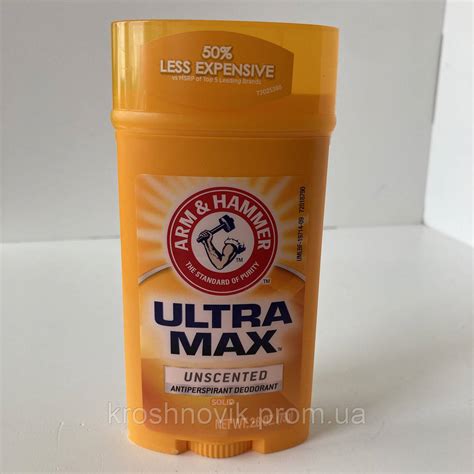 Arm & Hammer UltraMax, Твердий чоловічий дезодорант без запаху, 73 г ...