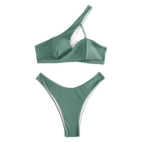 GDREDA String Bikini Women S Sexy Bikini Solid Color Split Swimsuit Set