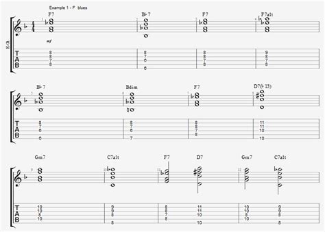 F Jazz Blues Comping Jazz Chords And Concepts Guitar Lesson Jens