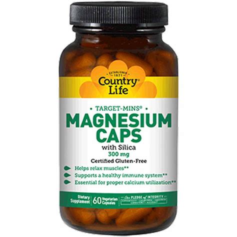 Country Life Magnesium Caps With Silica 300 Mg Supplement First