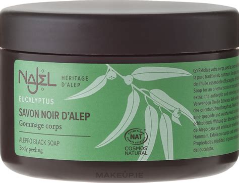 Najel Black Aleppo Soap Eucalyptus Body Peeling Aleppo Soap Black