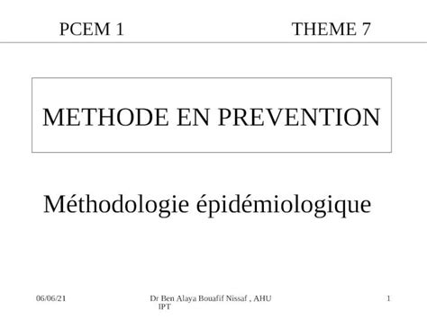 PPT méthodologie épidémiologique DOKUMEN TIPS