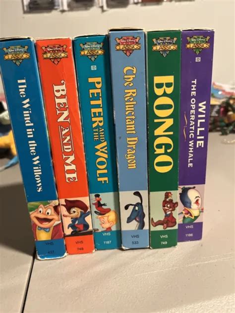 Walt Disney Classics Vhs Lot Of Mini Classics Cartoon Classics