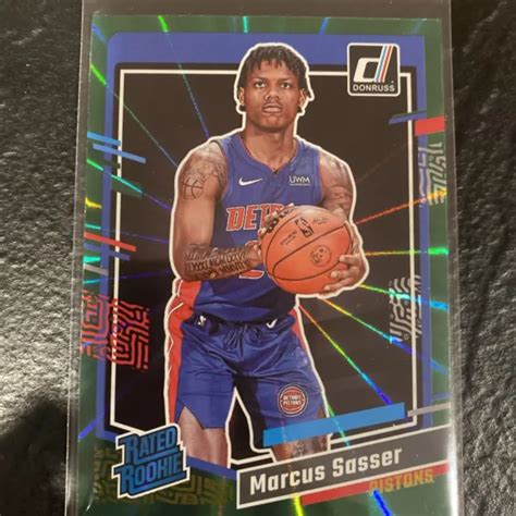 2023 24 PANINI DONRUSS Rated Rookie Holo Laser Verde 222 Marcus Sasser