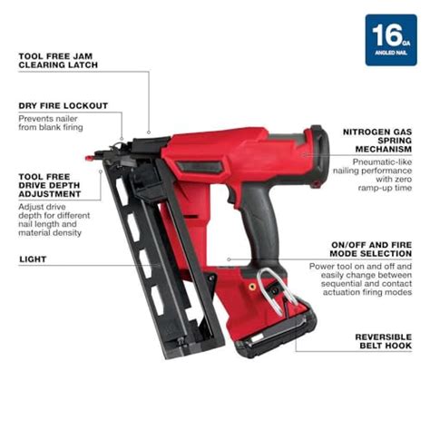 MmuNna Cordless Angled Finish Nailer Kit – Jumbo Industrial