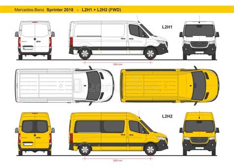 Mercedes Sprinter Van L H L H Rwd Foto De Archivo Editorial