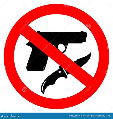 No Weapon Vector Sign Stock Vector Illustration Of Hand 153225145