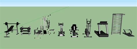 Furniture Girmnasio D Skp Model For Sketchup Designs Cad