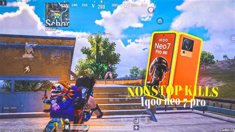 Nonstop Kills Clutches 💥iqoo Neo 7 Pro Smooth 90fps Pubg Bgmi Test