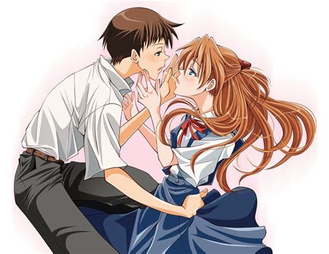 Shinji X Asuka Anime Evangelion Neon Genesis Evangelion Anime Evangelion