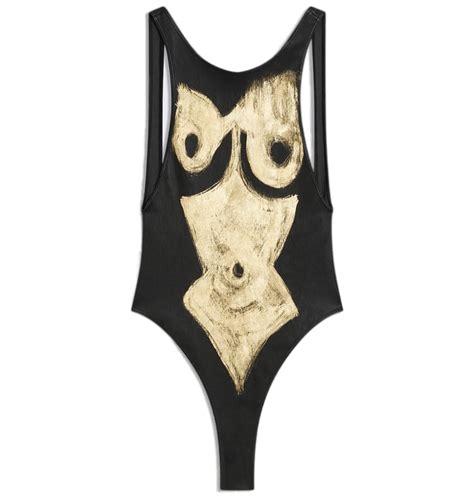 Schiaparelli Painted Trompe Loeil Leather Bodysuit Whats On The Star