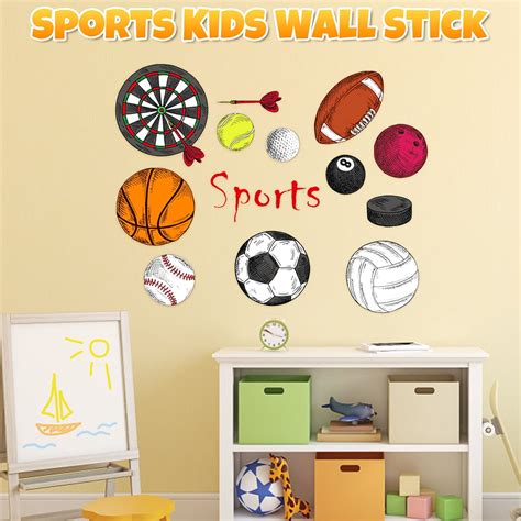 Sports Style Wall Sticker Wall Decals Bedroom Deco Removable Cartoon ...