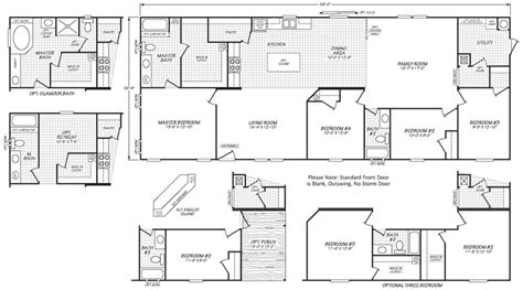 Fleetwood Triple Wide Mobile Home Floor Plans - House Design Ideas