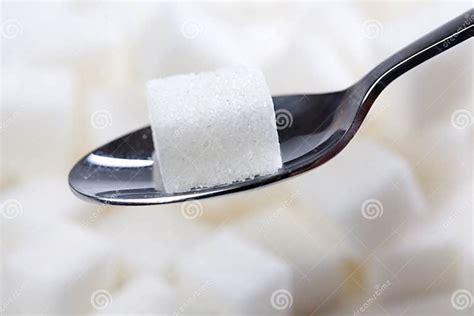 Sugar Cube On Spoon Stock Image Image Of Purity Healthy 13365823