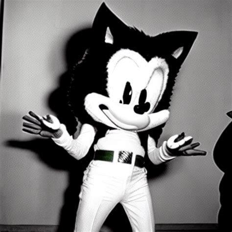 Krea Ai Elvis Presley Wearing A Sonic The Hedgehog Costume