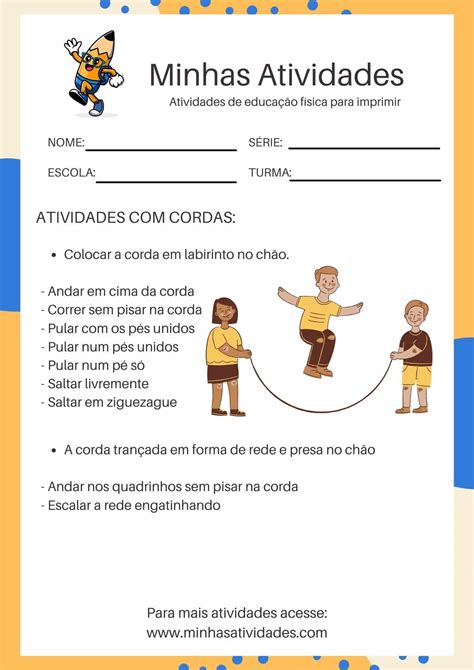 Atividades De Educa O F Sica Para Crian As