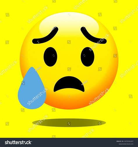 3d Emoji Anxious Face Isolated Vector Stock Vector (Royalty Free ...