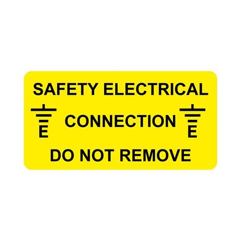 Safety Electrical Connections Do Not Remove Label Pack 10 Reece