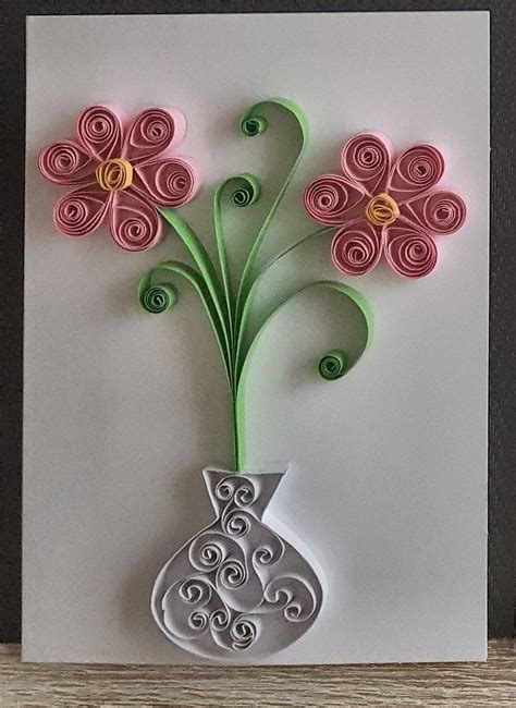 Flowers In A Vase Quilling Flower Designs Paper Quilling Flowers