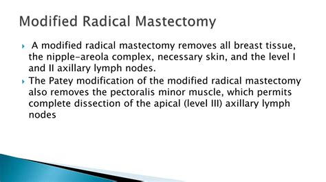 Modified Radical Mastectomy Ppt