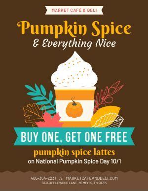 National Pumpkin Spice Day Design Templates Musthavemenus Found