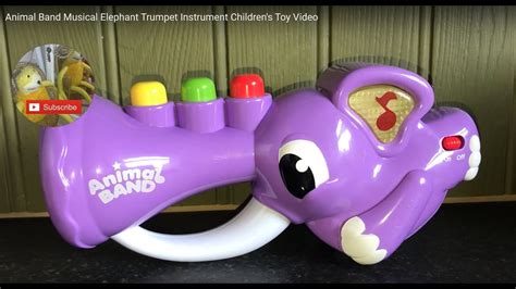 Animal Band Musical Elephant Trumpet Instrument Childrens Toy Video