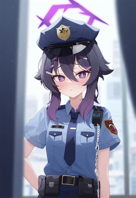 Depth Of Field 1girl Haruka Blue Archive Police Uniform