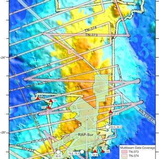 Bathymetry Map Of Valdivia Bank Generated From Multibeam Surveys Merged