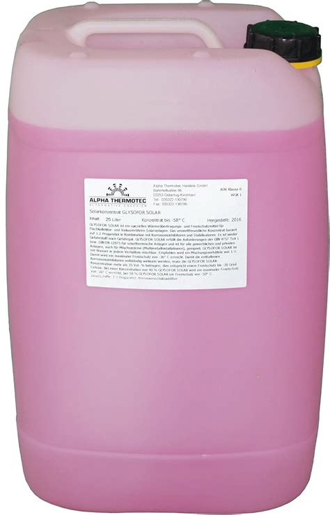 Solarflüssigkeit 25 l rot Konzentrat bis 58 C Frostschutz Solarfluid