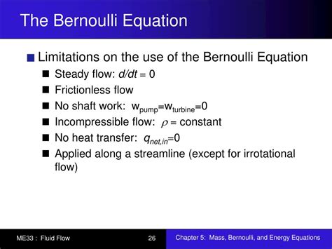 Ppt Chapter Mass Bernoulli And Energy Equations Powerpoint