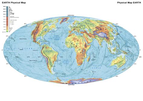 World Physical Map - world • mappery